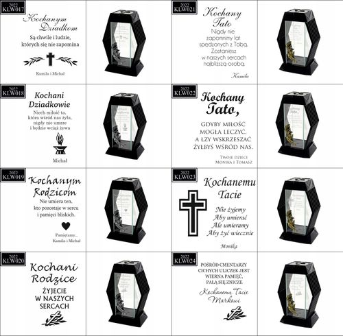 NOWOCZESNY ZNICZ z grawerem personalizowany twój napis kochanym dziadkom na Arena.pl