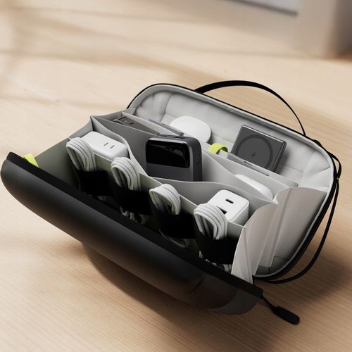 Allity organizer podróżny na elektronikę kosmetyki akcesoria pojemy czarny na Arena.pl