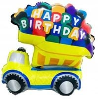 balon foliowy urodzinowy wielka wywrotka 72cm xxl z napisem happy birthday