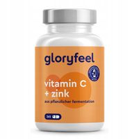 WITAMINA C 365 kapsułek - Wysoka dawka 1000 mg + 20 mg CYNKU gloryfeel