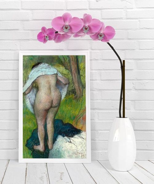 Girl Drying Herself, Edgar Degas - plakat 70x100 cm zdjęcie 2