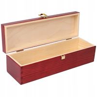 Pudełko drewniane na wino mahoniowe decoupage