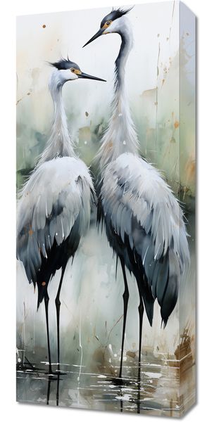 Obraz 30x70cm Tańczące Czaple zdjęcie 1