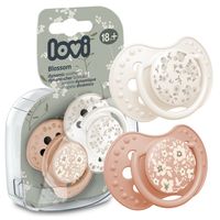 LOVI Smoczek uspokajający dynamiczny BLOSSOM IVORY 18m+ 2 szt.