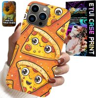 ETUI DO IPHONE 13 PRO - SŁODKIE UŚMIECHNIĘTE PIZZE CASE + SZKŁO