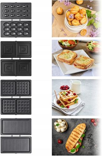 OPIEKACZ UNIWERSALNY 4w1 ORZESZKI TOSTY SANDWICH GOFRY GRILL MOCNY na Arena.pl