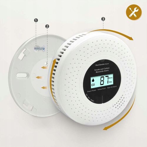 Czujnik detektor czadu i dymu tlenku węgla CO lcd na Arena.pl