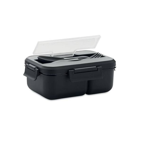 Lunch box ze sztućcami z PP zdjęcie 1