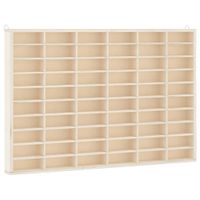 Drewniana gablota kolekcjonerska z 60 przegródkami