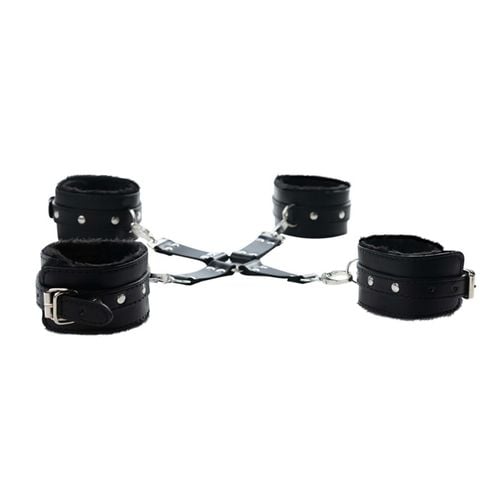 black hogtie with comfy wrist and ankle cuffs na Arena.pl