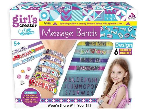 DLA DZIEWCZYNEK ZESTAW DO ROBIENIA BRANSOLETEK Z LITERKAMI na Arena.pl