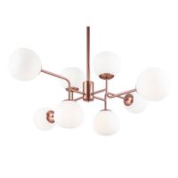LAMPA sufitowa ERICH MOD221-PL-08-G Maytoni modernistyczna OPRAWA plafoniera molekuły szklane kule miedziana