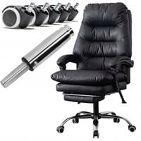 FOTEL BIUROWY CZARNY KRZESŁO BIUROWE FOTEL OBROTOWY ERGONOMICZNY