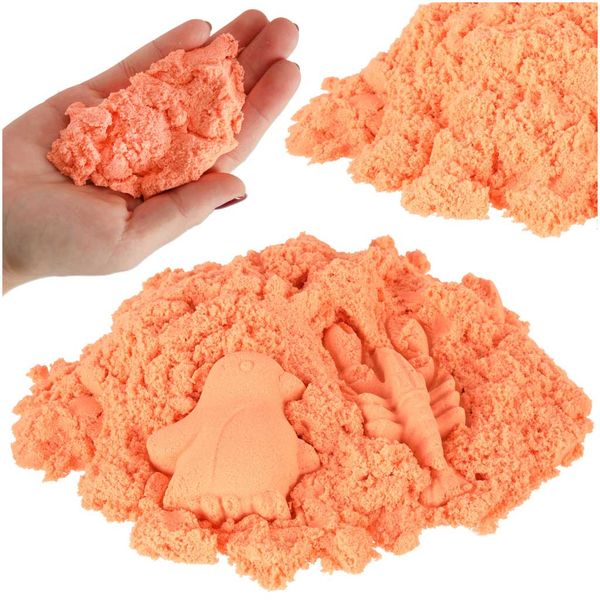 Piasek Kinetyczny 1Kg W Woreczku Pomarańczowy zdjęcie 1
