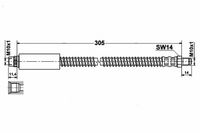 Peugeot 206 Zestaw Przewodów Hamulcowych Elastycznych Gumowych