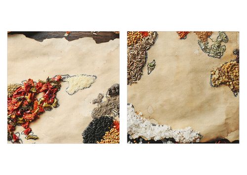 Obraz Na Płótnie - Mapa Przyprawy  - 150X100 Cm - Ea150X100-2832 na Arena.pl
