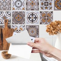 Naklejki Na Płytki Kafelki Brązowa MOZAIKA Marokańska Zestaw 24 szt. 25x25