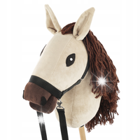 Konik na kiju z kantarem - Hobby Horse Skippi - Biszkopt - A3 - prezent