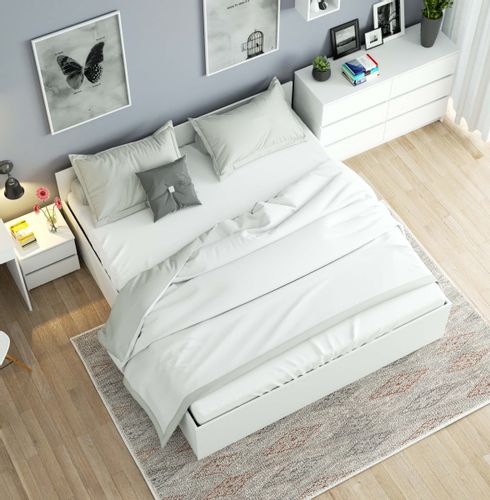 Łóżko 180x200 CLP ze stelażem podnoszonym Białe na Arena.pl