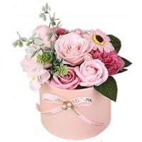 Flower box Kwiaty mydlane Róże Prezent na walentynki