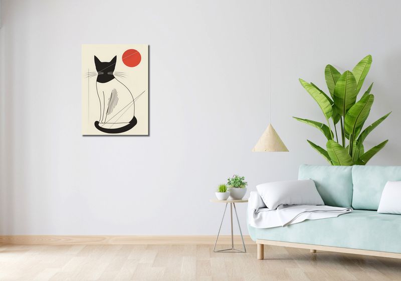 Obraz 50x70cm Czerwony Krąg zdjęcie 2