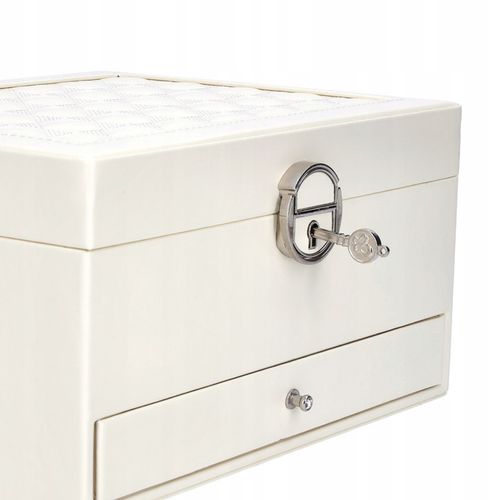 SZKATUŁKA NA BIŻUTERIĘ PUDEŁKO KUFEREK POJEMNY ORGANIZER ELEGANCKI C2 na Arena.pl