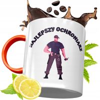 Kubek Pomarańczowy Dla Ochroniarza Prezent Z Nadrukiem Ze Zdjęciem