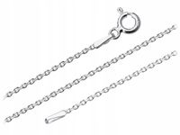 Srebrny Łańcuszek Ankier Diamentowany Srebro 925 Piękny Krótki 1,4 mm 45 cm