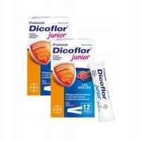 Zestaw Dicoflor Junior Owoce leśne, probiotyk 2x 12 saszetek