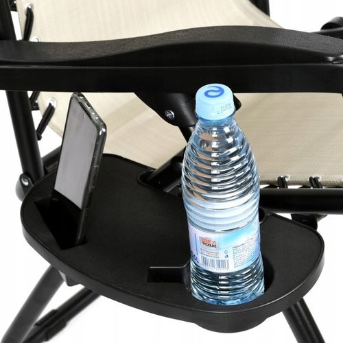 LEŻAK OGRODOWY JASNY BEŻOWY ORION FUNKCJA ZERO GRAVITY na Arena.pl