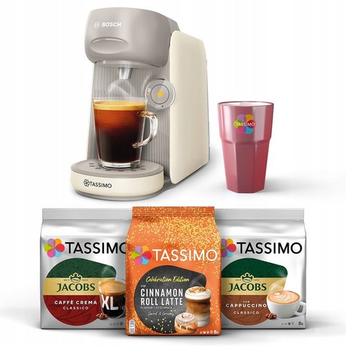 Ekspres kapsułkowy Bosch Tassimo Finesse + 3x Tassimo + kubek na Arena.pl