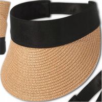 Kapelusz Słomkowy Damski beżowy Plażę Daszek Słomiany z daszkiem na Lato