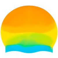 Czepek pływacki silikonowy Aqua Sport Monocap Multi Orange Blue 6-10 lat
