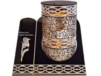 SOLAR SOLARNY FOTOWOLTAICZNY ZNICZ LAMPION AKR TUBA SREBRO