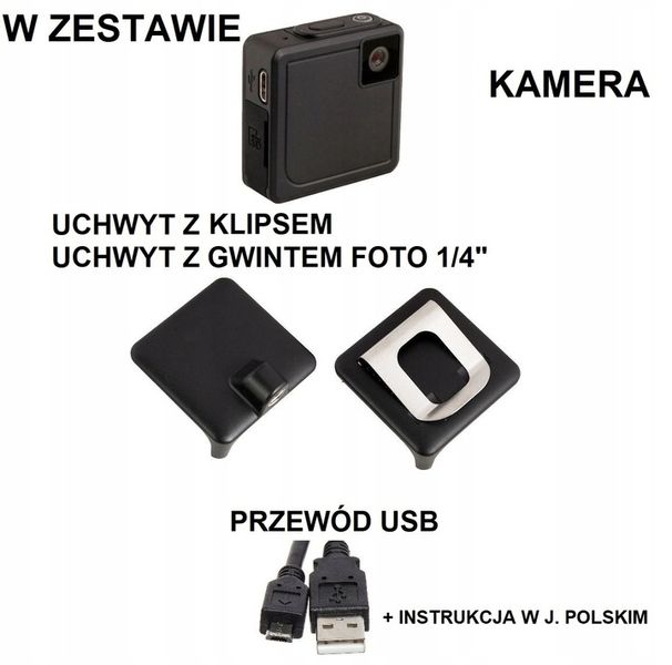 MINI KAMERA PRZYPINANA NA KLIPS ZACZEP FULL HD zdjęcie 9