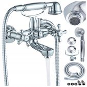 BATERIA WANNOWA ŚCIENNA PRYSZNICOWA ŁAZIENKOWA RETRO ZESTAW GLEN-CH