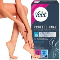 VEET Plastry z Woskiem Do Depilacji Ciała Nóg Skóra Wrażliwa Gładka Skóra
