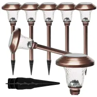 Zestaw Lamp Lampy Ogrodowe Solarne Wbijane Wodoodporne 42cm Zewnętrzne 6szt