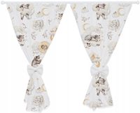 2 x ZASŁONY ZASŁONKI DO POKOJU DZIECKA OZDOBNE + KOKARDA 155cm 2szt BABYMAM
