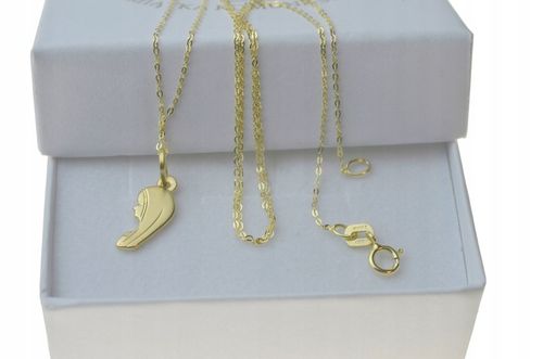 Złoty Łańcuszek z Medalikiem 585 wizerunek Matki Boskiej Na Komunię na Arena.pl