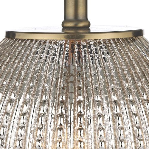 Szklana lampa stołowa Sonia SON4232 Dar Lighting z abażurem srebrna szara na Arena.pl