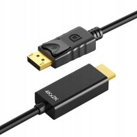 Kabel Display Port Raltek 05492 do HDMI 4K czarny 1,8 m