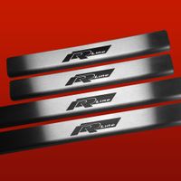 Listwa progowa VOLKSWAGEN PASSAT B8 RLINE Stal nierdzewna 304 mat z czarnym