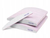 100 x Pilnik do Paznokci Łódka Zebra 100/180