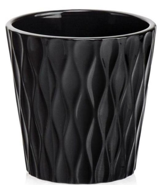 DONICZKA OSŁONKA CERAMICZNA CZARNA 16 CM zdjęcie 1