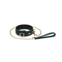 obroża ze smyczą mossy chic leather collar with leash liebe seele