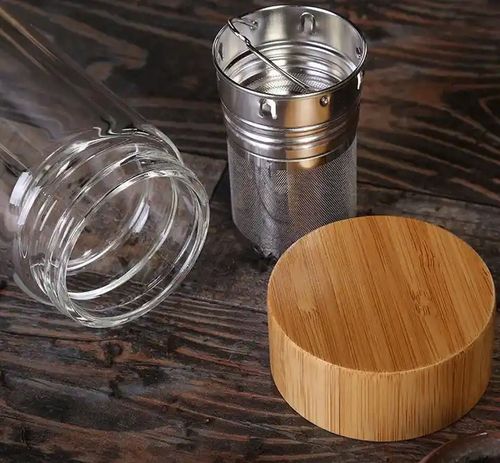 BUTELKA SZKLANA TERMICZNA Z ZAPARZACZEM FILTREM BIDON NA WODĘ KAMILLE na Arena.pl