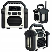 Radio FM na budowę przenośne BUDOWLANE USB Bluetooth AKUMULATOR IP55 uchwyt