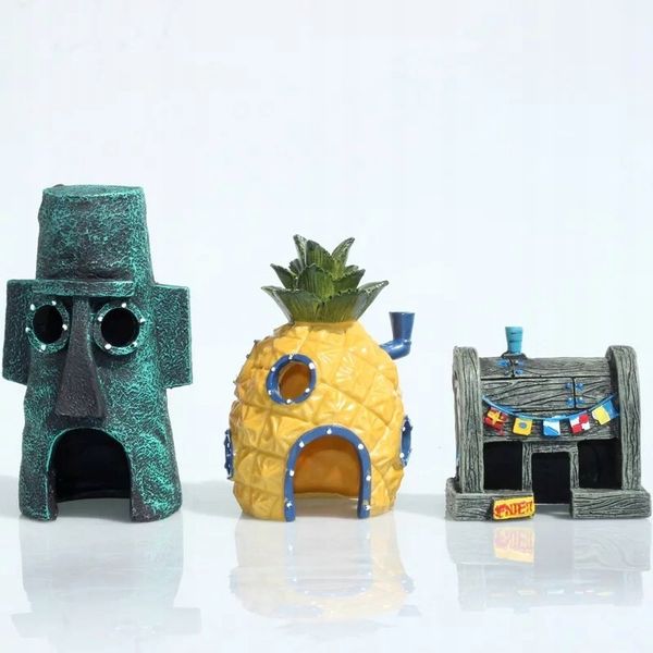 OZDOBA AKWARIOWA Domek Restauracja 9cm Akwarium zdjęcie 4