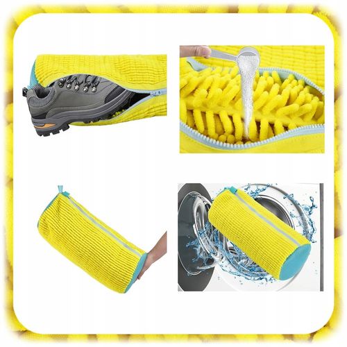 2SZT WOREK TORBA SIATKA DO PRANIA BUTÓW OBUWIA Z MIKROFIBRĄ OCHRONA na Arena.pl